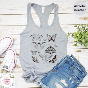 Vintage Butterfly Tank Top, Butterfly Lover Tank Top, Cottagecore Tank Top, Aesthetic Tank Top, Moth Tank Top,Cottagecore Aesthetic Tank Top