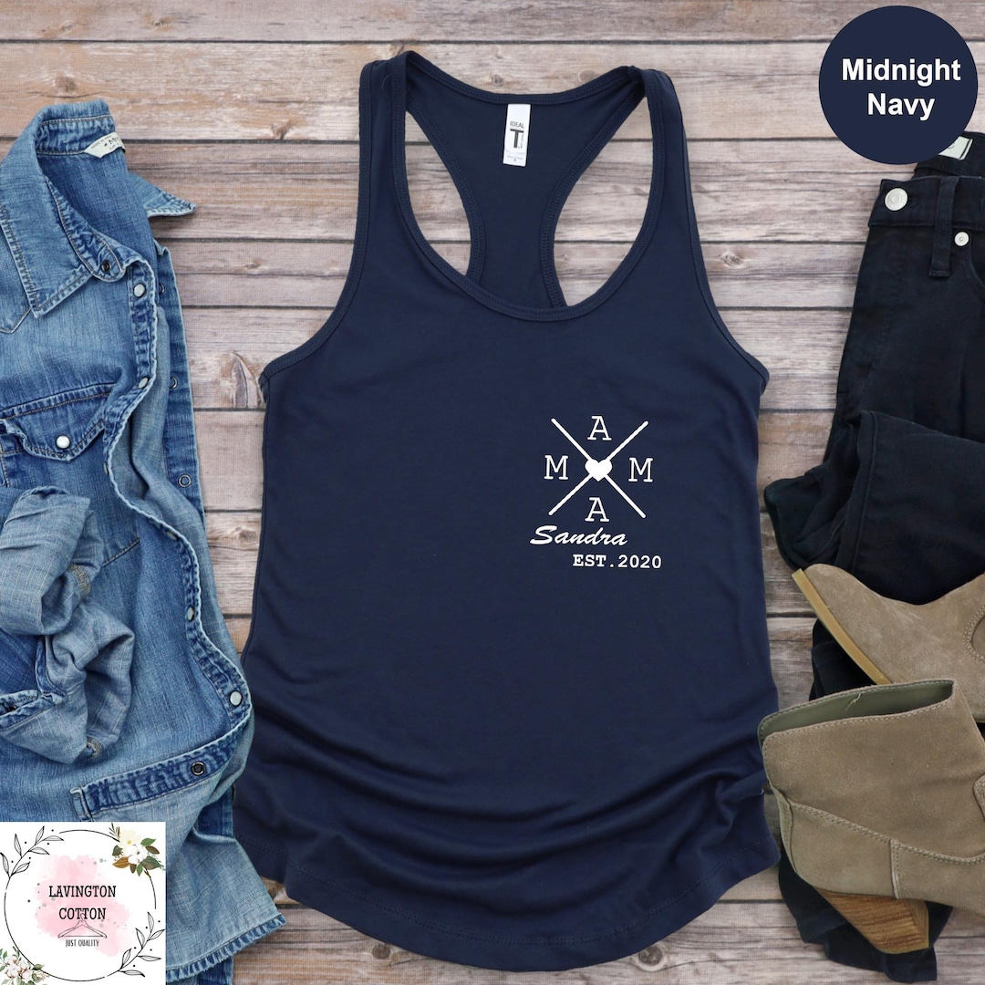Mom Est 1960 Custom Mom Personalized Mother's Day Customized Tank Top