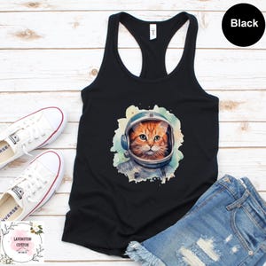 Astronaut Cat Tank Top, Cat Space Tank Top, Outer Space Tank Top, Space Kitten Science Gift Tank Top, Vintage Astronaut Cat Tank Top