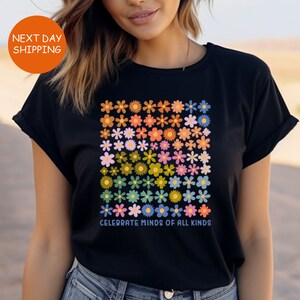 Celebrate Minds of All Kinds Shirts, Neurodiversity Shirt, Autism Awareness Shirt, ADHD Shirt, Autism Acceptance Gift for Special,Trendy Tee