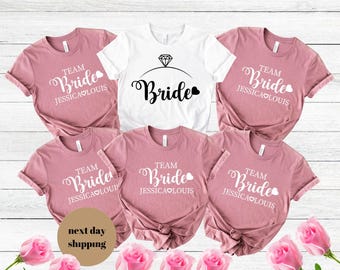 Team Bride Tshirts, Bride Tee, Bride Crew Shirts, Wedding Party Shirts, Bride To Be Party T-Shirt, Team Bride Tshirts