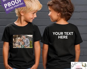 Custom Toddler Photo Shirt,Front and Back Shirt,Add Your Photo To Baby Bodysuit,Custom Baby Outfit,Custom Photo Shirt, Add Your photos