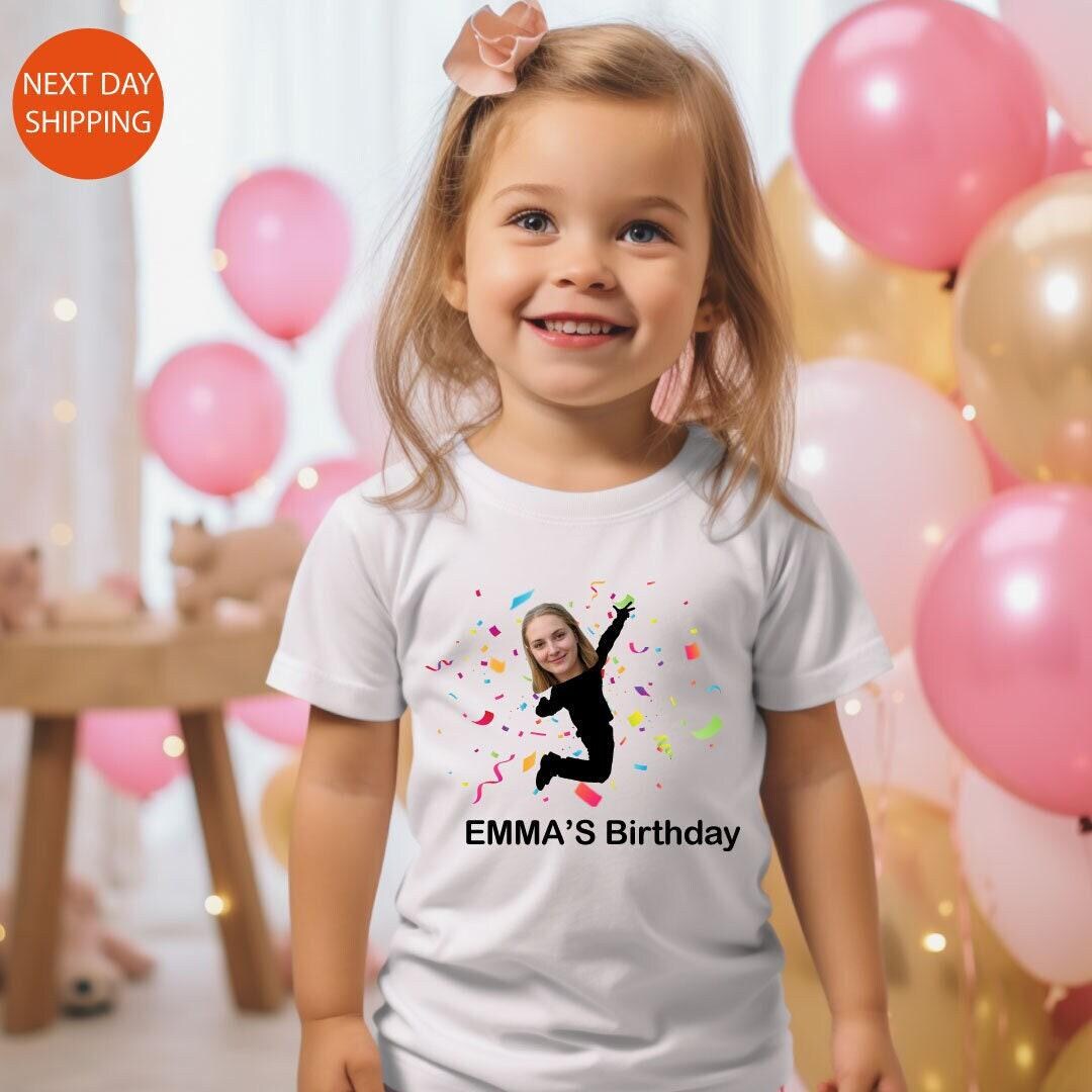 Customised Top Fun Custom Face Figures Birthday Tee, Birthday Photo Shirt, Custom Photo ...