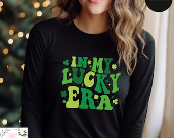 In My Lucky Era Saint Patrick's Day Long Sleeve, Retro Shamrock Long Sleeve, St Patricks Day Family Long Sleeve, Groovy Shamrock Long Sleeve