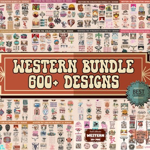Western Sublimation Bundle PNG, Big Bundle Western, Cowboy Bundle, Cowgirl Png, Sublimation Designs, Western Png, Retro Western PNG Designs