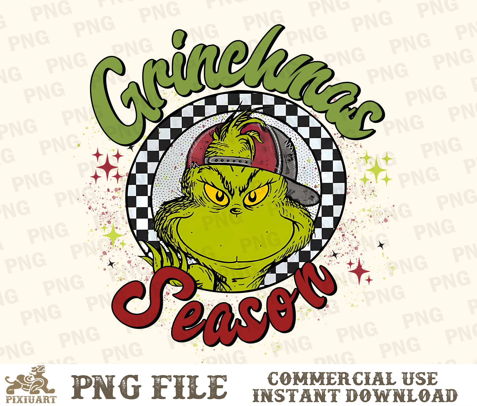 Resting Grinch Face - Sublimation Transfer – Classy Crafts