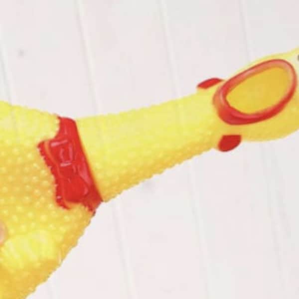 15+ inch Extra large size squeaky rubber chicken 15+ inches tall -40 cm