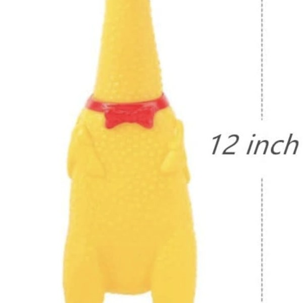 Large size squeaky rubber chicken
