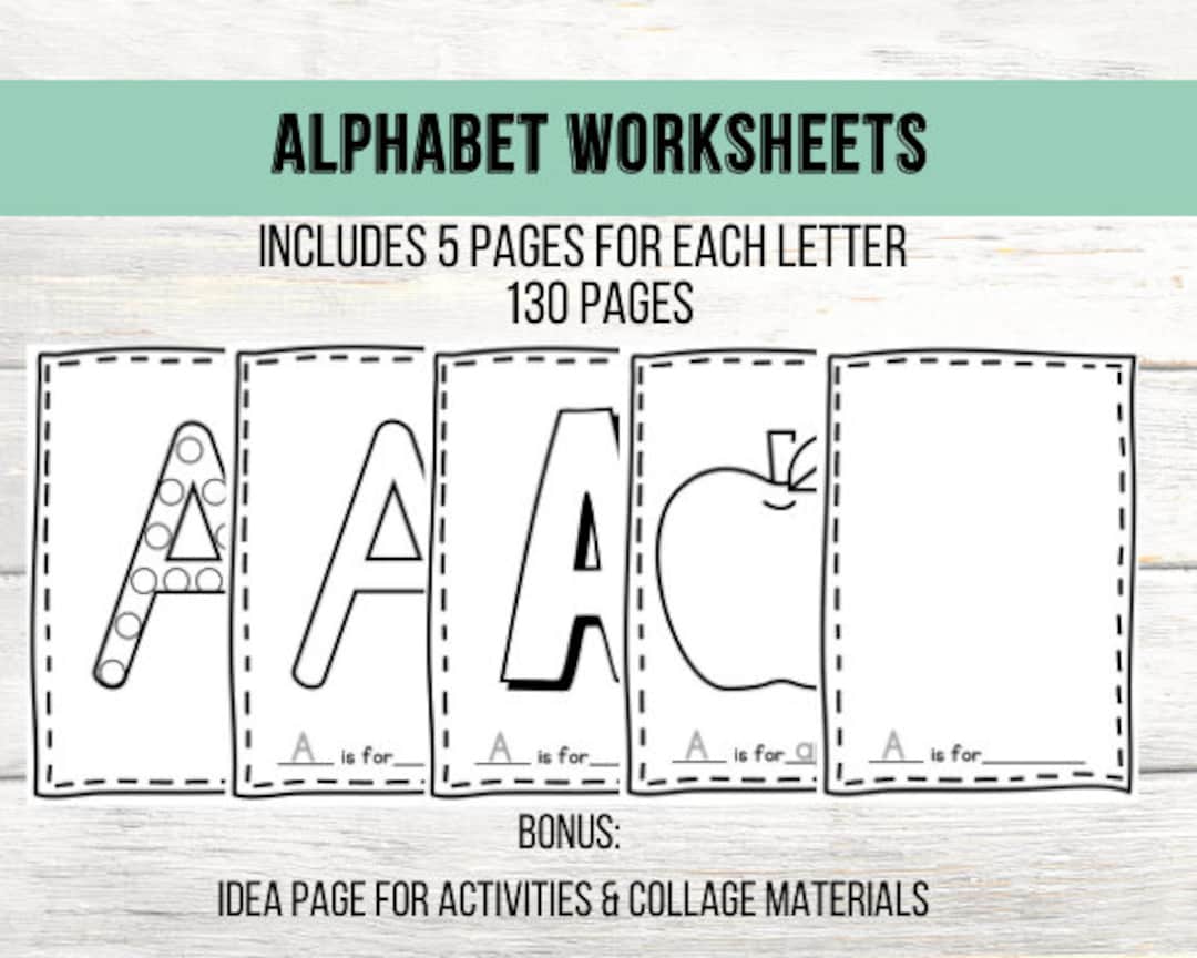 Printable Alphabet Worksheets, Alphabet Book, Alphabet Coloring Pages ...