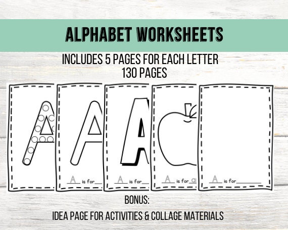 Printable Alphabet Worksheets, Alphabet Book, Alphabet Coloring Pages ...