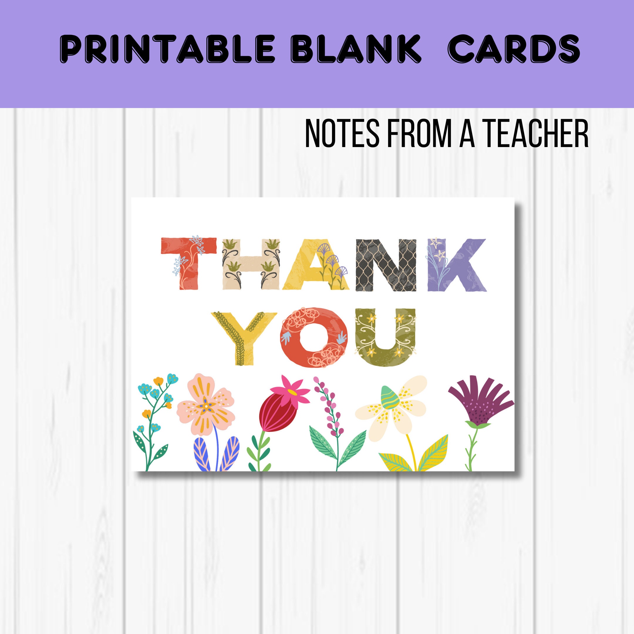 Printable Card From a Teacher Teacher Mail, Teacher Notes, Blank Note ...