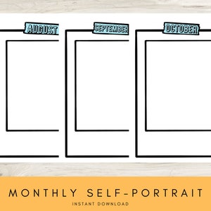 All About Me Printable Monthly Worksheet, Self-portrait Template ...