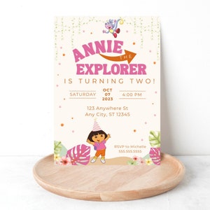 Dora the Explorer Birthday Invitation/Nickelodeon/Birthday Invite/Girls Birthday/ Kids Birthday/Dora the Explorer Themed Party