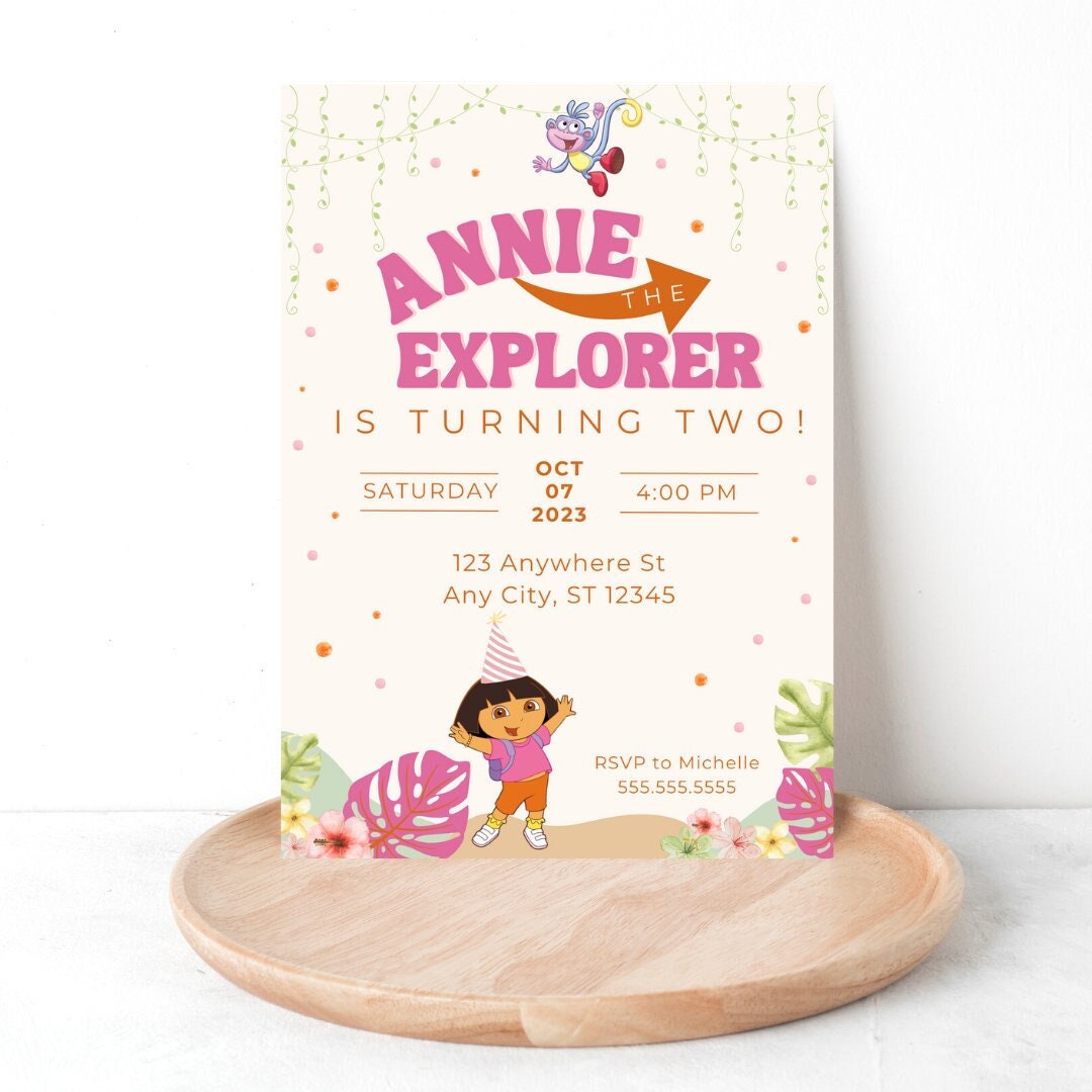 dora-the-explorer-birthday-invitation-nickelodeon-birthday-invite-girls-birthday-kids-birthday-dora-the-explorer-themed-party-etsy for Dora The Explorer Free Printable Invitations Dora the Explorer Birthday Invitation/nickelodeon/birthday Invite/girls Birthday/ Kids Birthday/dora the Explorer Themed Party - Etsy for Dora The Explorer Free Printable Invitations