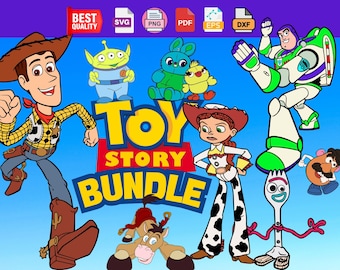 Toy Story SVG, PNG, Bundle, Buzz Lightyear svg, Woody svg, DIY Birthday, shirt, craft project, Toy Story Font