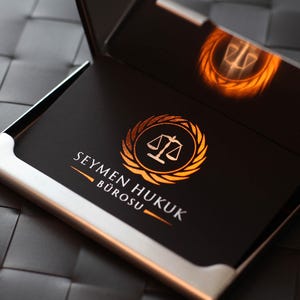 Black Suede Business Card - Shiny Copper and Silver Gilding - Luxury Lawyer Business Card - Professional Custom Design