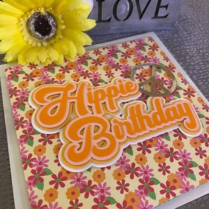 hippie birthday card