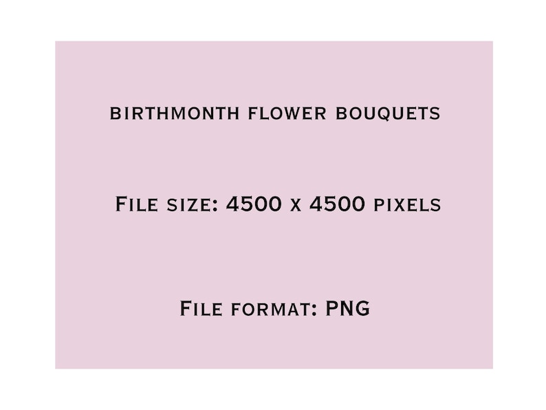 Birthmonth Flower Bouquet Clipart, Birthflower Png, Watercolor Birthflowers, Floral Illustration Png