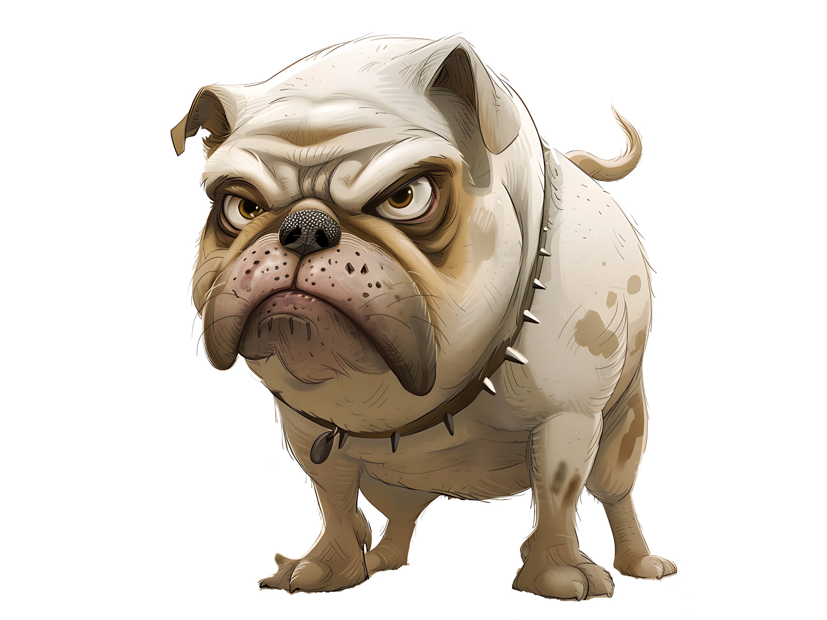 Grumpy Dog Clipart, Funny Faced Dogs, Quirky Dogs Png, Cartoon Style ...