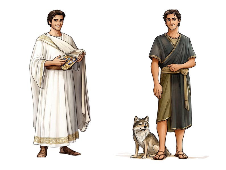 Tribes Of Israel Biblical Clipart, Bible Characters, Bible Story Clip art Religious Collection, Bible Study,    Biblical People, Joseph
