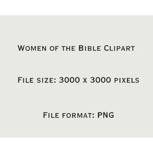 Women of the Bible Clipart, Bible Characters Png, Bible Study and Journaling clipart, Sunday School Christian PNG