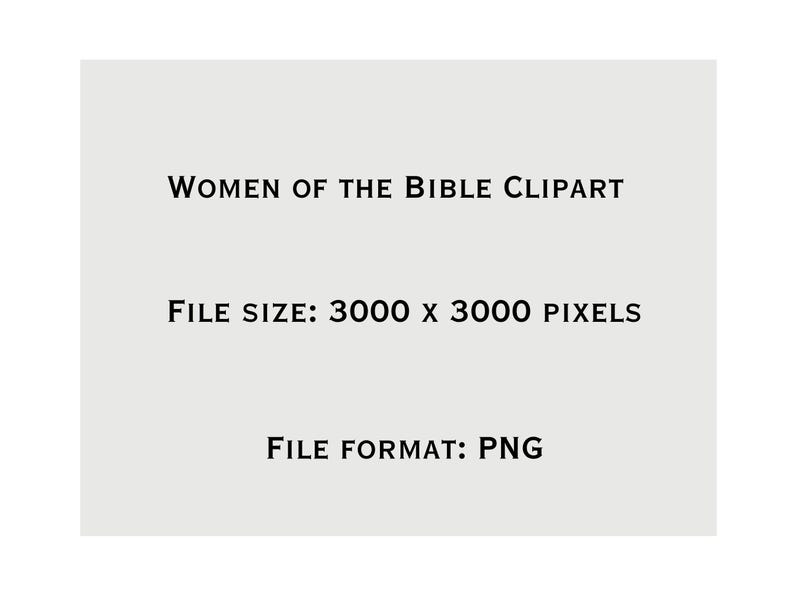 Women of the Bible Clipart, Bible Characters Png, Bible Study and Journaling clipart, Sunday School Christian PNG