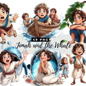 Bible Stories for kids: Jonah and the Whale, Bible Story Craft, Sunday School Printable Resources, Activities for Kids, Biblical Characters