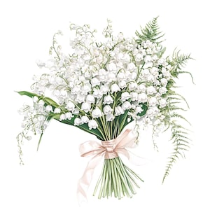 Birthmonth Flower Bouquet Clipart, Birthflower Png, Watercolor Birthflowers, Floral Illustration Png