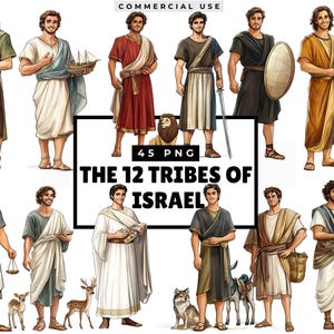Imágenes prediseñadas bíblicas de las tribus de Israel, personajes bíblicos, colección religiosa de imágenes prediseñadas de historias bíblicas, estudio bíblico, personajes bíblicos, José