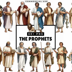 Personnages bibliques Clipart les prophètes, histoire de la Bible Png, Collection de cliparts religieux, art de l'étude de la Bible