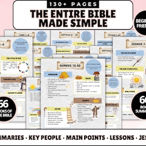 The Entire Bible Made Simple, Bible Made Easy: A Beginner's Bible Study Workbook And Summary Guide