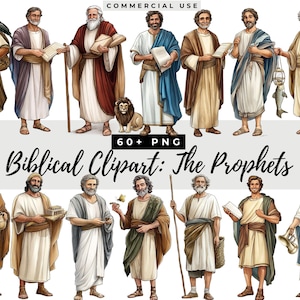 Biblical Clipart the Prophets, Biblical Characters, Bible Story Clipart, Religious Clipart Collection, Bible Study, Biblical People Clip Art