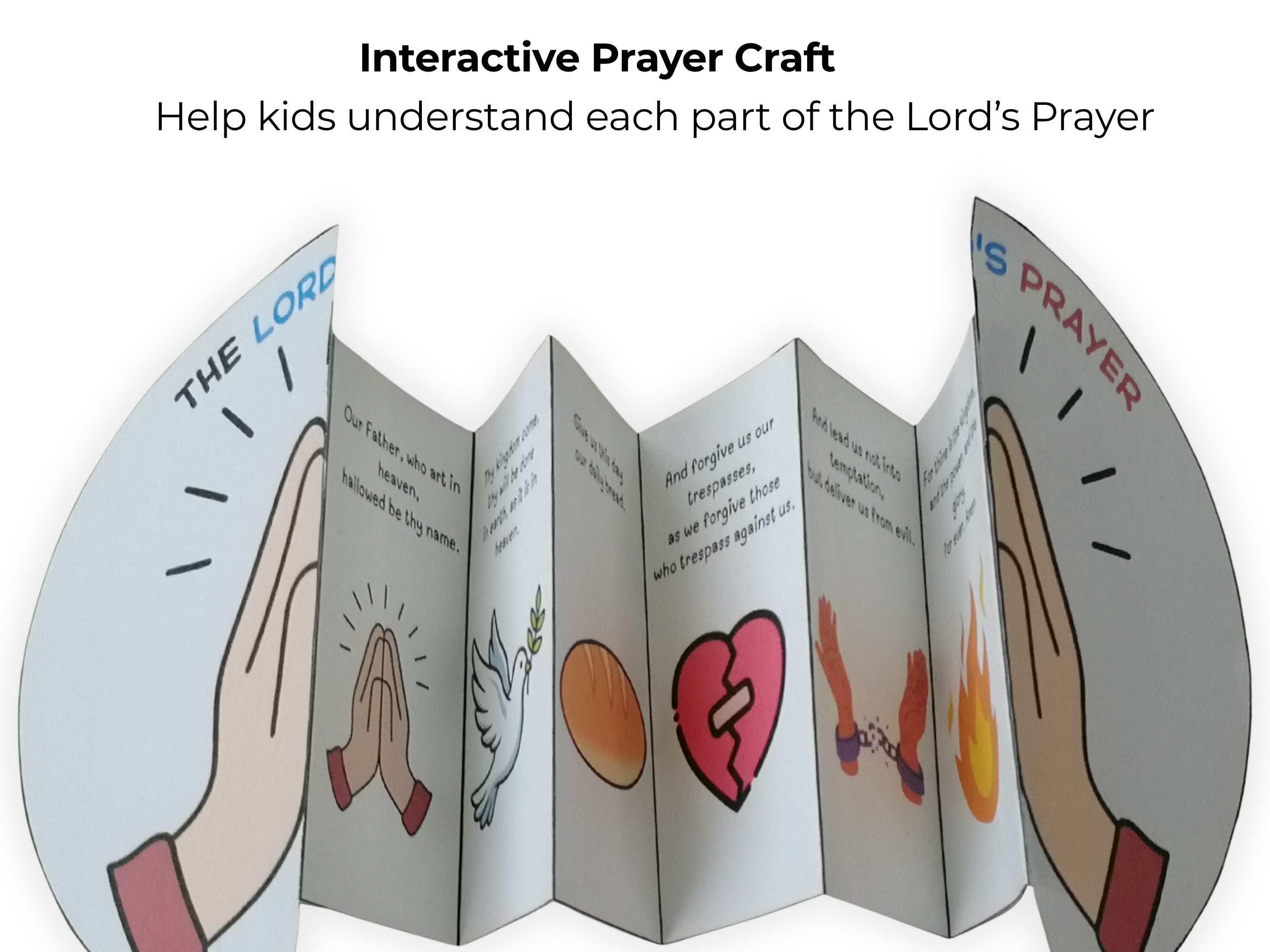 The Lords Prayer Bible Craft, Sunday School Prayer Craft for Kids ...