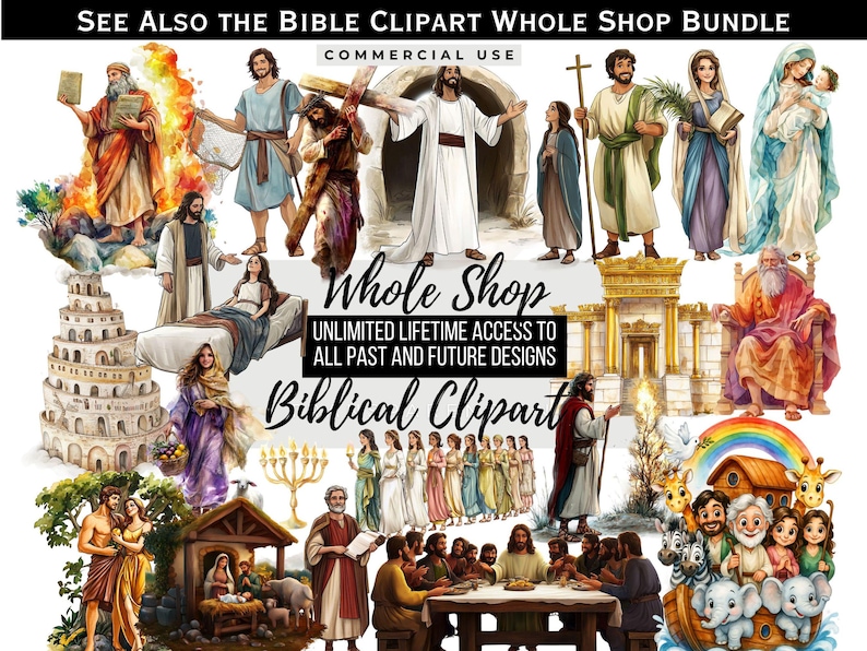 Women of the Bible Clipart, Bible Characters Png, Bible Study and Journaling clipart, Sunday School Christian PNG