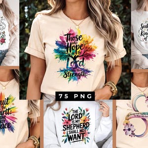 Boho Elegant Christian PNG Bundle, Inspirational Verses Collection, Religious Sublimation Designs, Bible Verse Graphics, Scripture Quotes