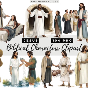 Biblical Characters Jesus Miracles clipart, Bible Stories, Religious Clip Art, Commercial Use, Sunday School Graphics, New Testament