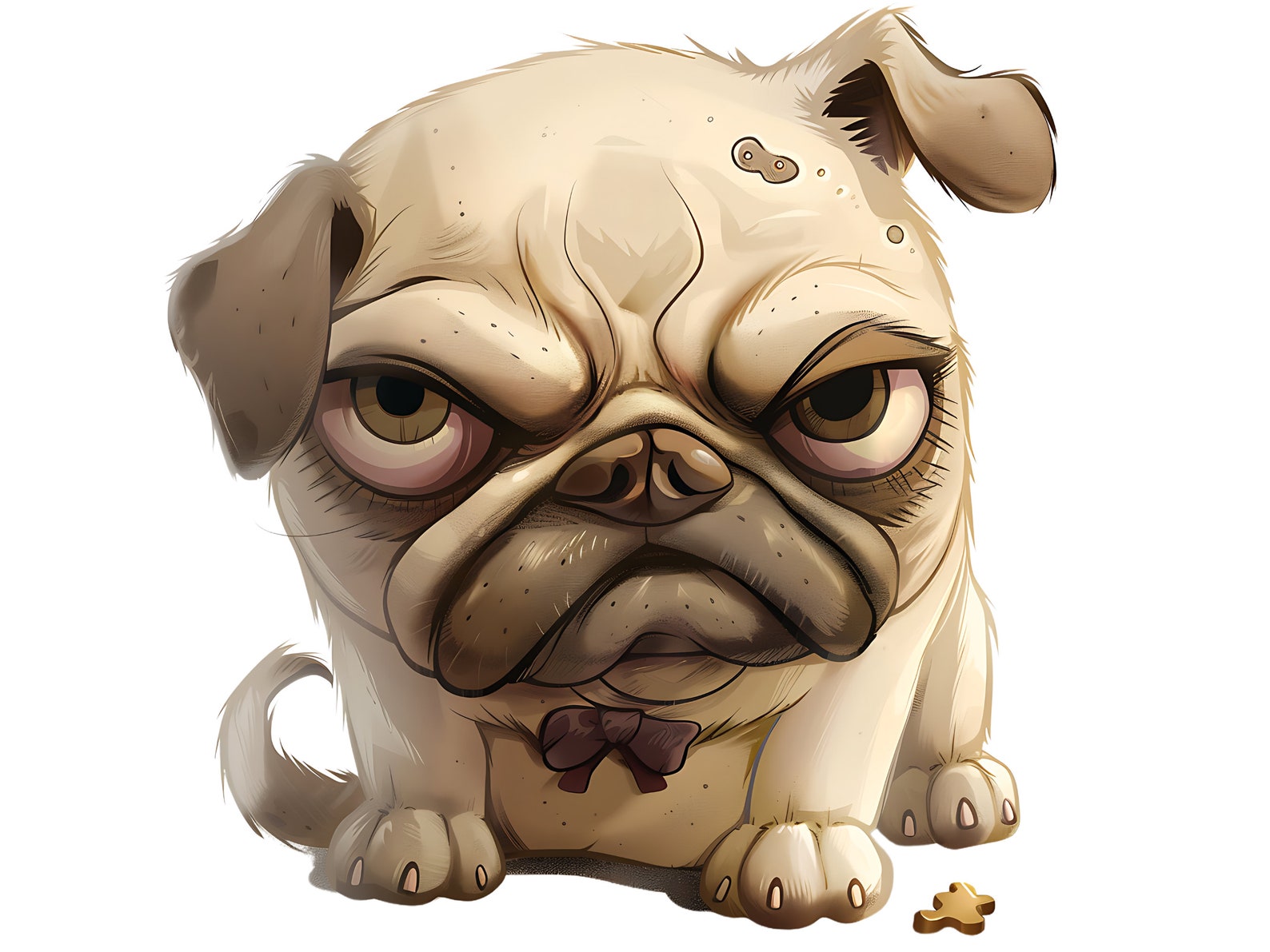 Grumpy Dog Clipart, Funny Faced Dogs, Quirky Dogs Png, Cartoon Style ...