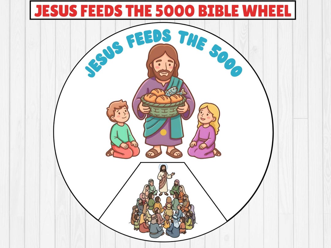 Jesus Feeds the 5000 Coloring Wheel Activity for Sunday School Craft ...