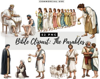Bible Characters, The Parables, Religious Clip art, Religious Clipart Collection, Biblical Stories, Old Testament Moses Clipart, Bible Study