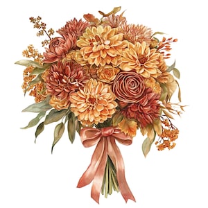 Birthmonth Flower Bouquet Clipart, Birthflower Png, Watercolor Birthflowers, Floral Illustration Png