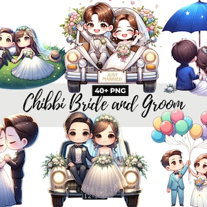 chibi clipart couple, chibi couple clipart, couple travel chibi, Bride groom clipart, couple chibi cute, chibi wedding