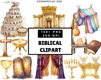 Bible Story Clipart, Christian illustrations old testament bundle, Sunday School