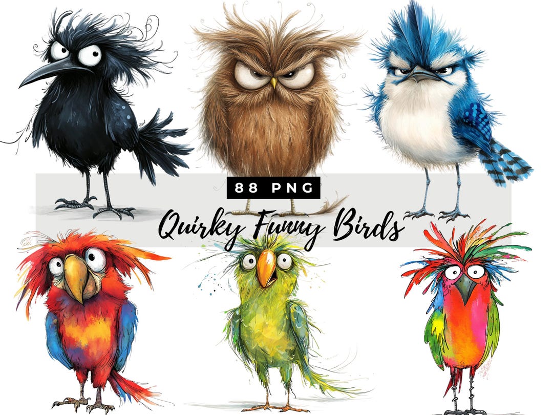 風変わりで面白い鳥のクリップアートクレイジーな鳥のクリップアート