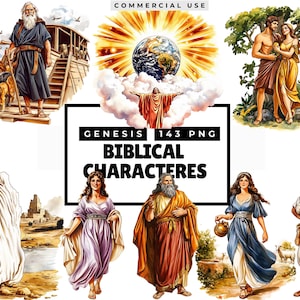 Biblical Characters Clipart, Biblical People Clip art for Kids, Creation Clipart, Genesis Bible Story