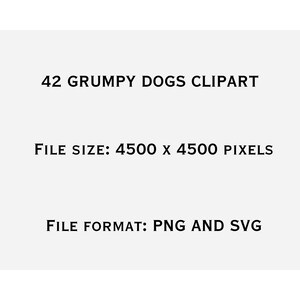 Grumpy Dog Clipart, Funny Faced Dogs, Quirky Dogs Png, Cartoon Style Dogs, Quirky Animals Bundle Svg image 8