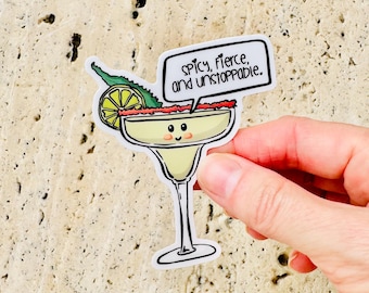 Calcomanía de margarita picante: vinilo atrevido y decidido