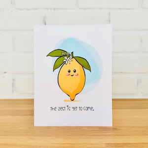 Lemon Greeting Card: Cheerful New Job, Graduation Card