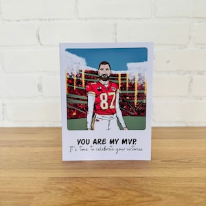 Carte MVP TRAVIS KELCE | | Carte de félicitations, carte de voeux pop art, carte de célébrité, carte de célébration de la victoire, carte de voeux réalisation