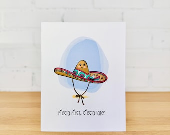Fiesta First Sombrero Greeting Card | Cinco De Mayo Party