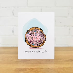 Carte BISCUIT RÉSISTANT | Carte de voeux cookie, Vous êtes un cookie solide, jolie carte de rétablissement, jolie carte pour se sentir mieux bientôt, jolies cartes pour amis